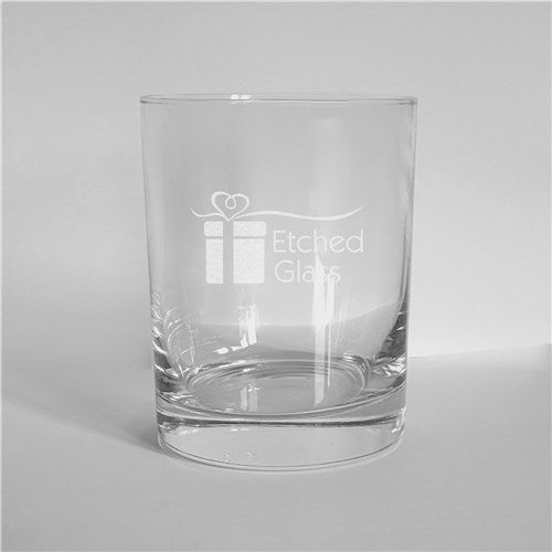 Flourish Design Rocks Glass - Engraved Wedding Party Gift - LED Gift Works
