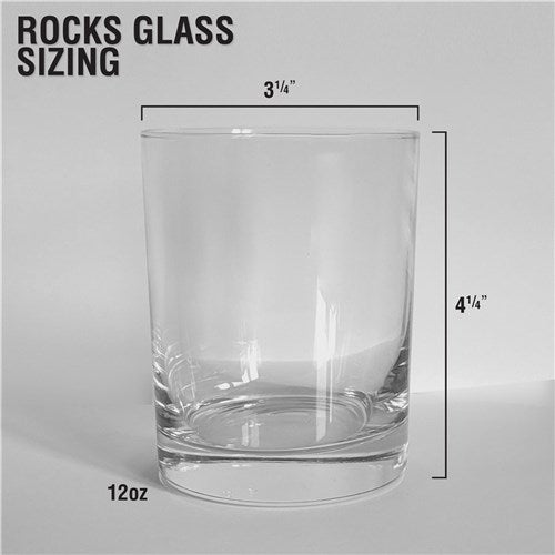 Wedding Party Lowball Whiskey Rocks Glass - Engraved Groomsmen Drinkware - Way Up Gifts