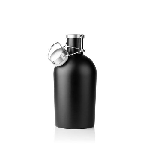 Personalized Matte Black 64 oz. Stainless Steel Growler - Engraved with Initials - LED Gift Works