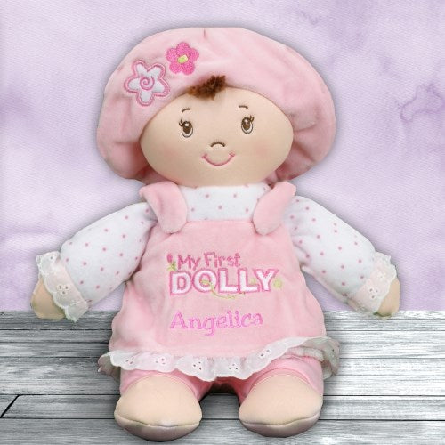 Personalized Baby Girl Doll – Custom My First Dolly with Name - LED Gift Works