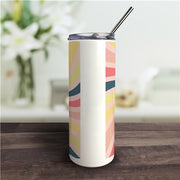 Retro Sunburst Tumbler - Personalized Summer Design with Straw - LED Gift Works