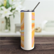 Retro Sunburst Tumbler - Personalized Summer Design with Straw - LED Gift Works