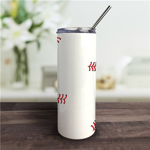 Custom Baseball Mom Tumbler - Personalized with Straw and Lid - LED Gift Works