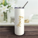 Vertical Script Name Tumbler - Personalized 20 oz. with Straw & Lid - Way Up Gifts