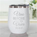 Bridal Party Wine Tumbler - Engraved Wedding Date 'Vino Before Vows' - Way Up Gifts