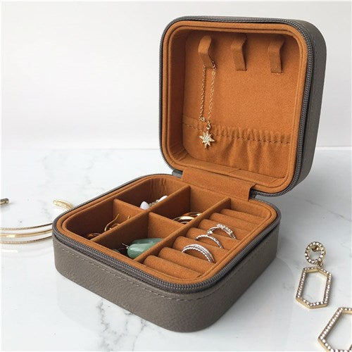 Custom Travel Jewelry Box - Simple Branch & Name Engraved Bridesmaid Gift - LED Gift Works
