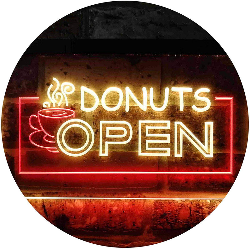 Donuts Open LED Light Sign - LED Gift Works