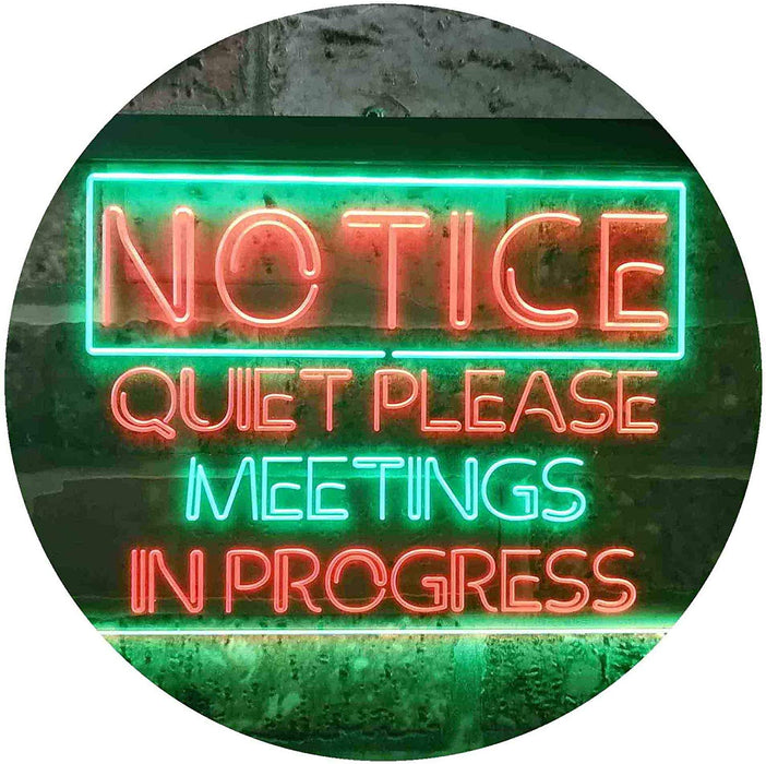 Quiet Please Meeting in Progress LED Light Sign - Way Up Gifts
