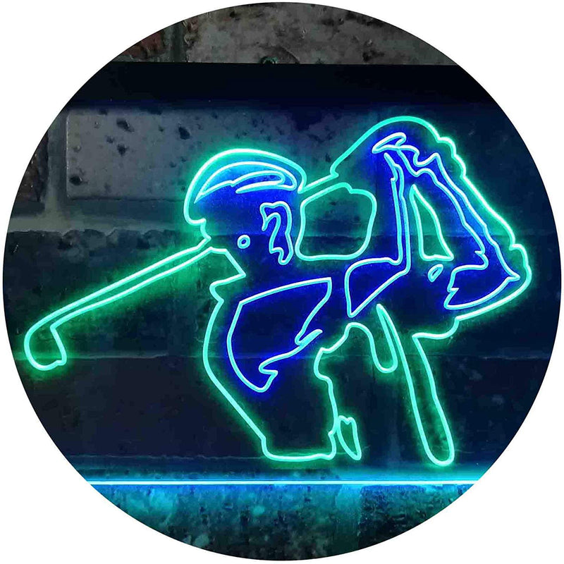Golf Course Pro Shop Golf Player LED Light Sign - LED Gift Works