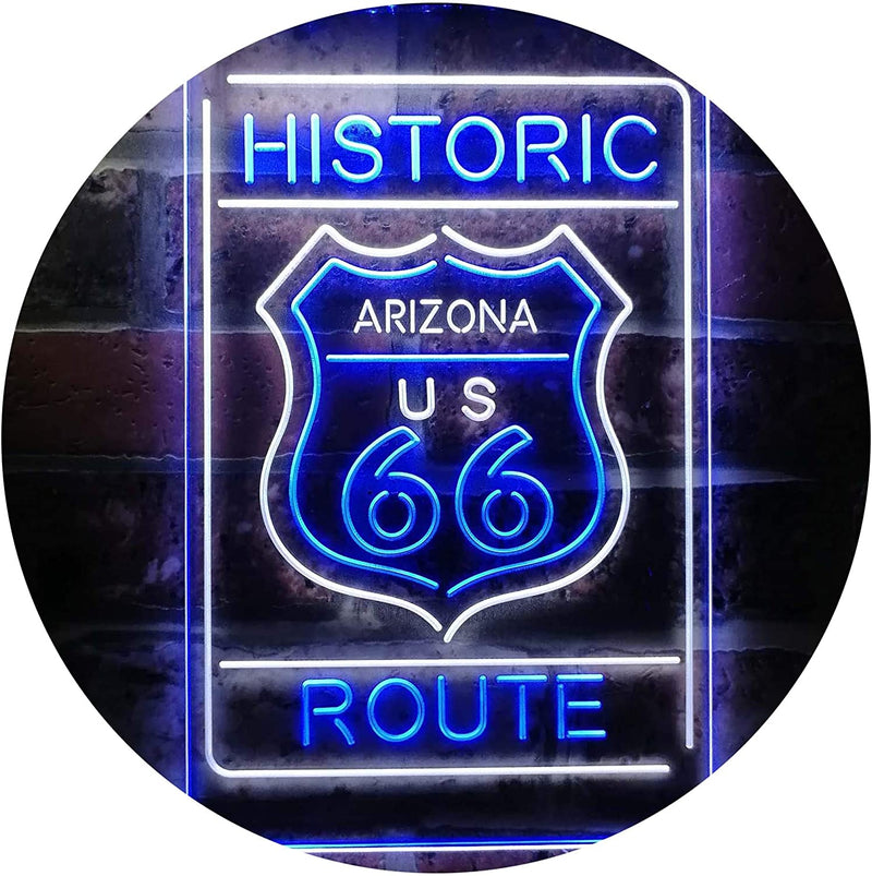 Arizona Historic Route US 66 LED Light Sign - LED Gift Works