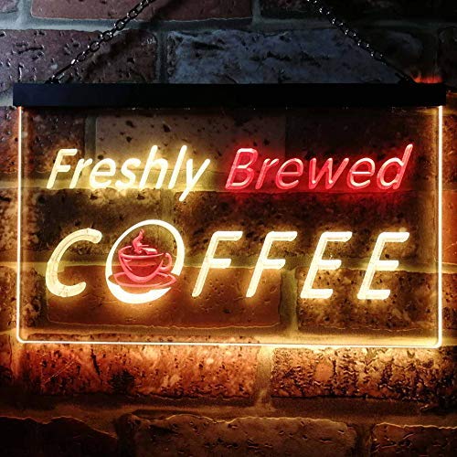 Freshly Brewed Coffee LED Light Sign - Way Up Gifts