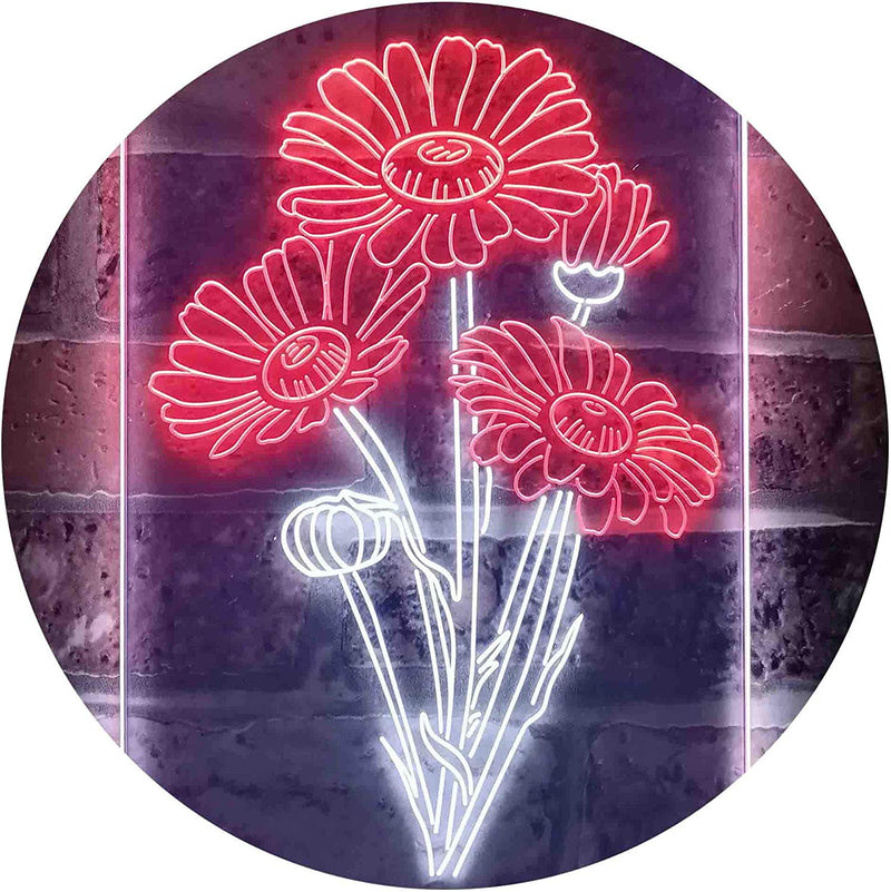 Daisy Flowers LED Light Sign - LED Gift Works