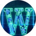 Family Name Letter W Monogram Initial LED Light Sign - Way Up Gifts