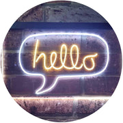 Hello Quote Bubble LED Light Sign - LED Gift Works