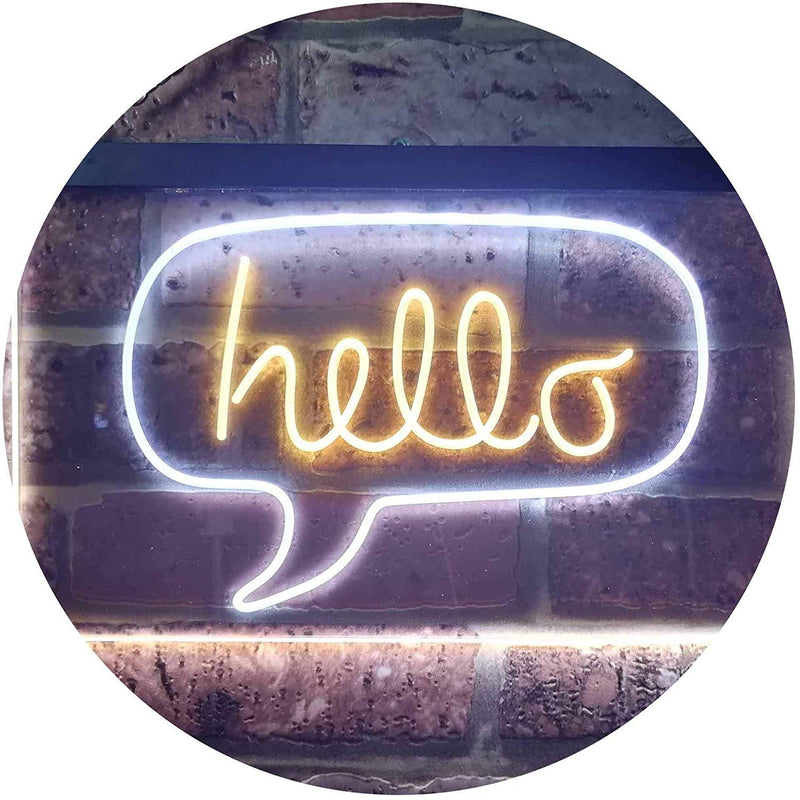 Hello Quote Bubble LED Light Sign - LED Gift Works