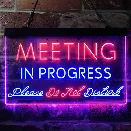 Meeting in Progress Do Not Disturb LED Light Sign - LED Gift Works