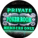 Private Poker Room Members Only LED Light Sign - Way Up Gifts