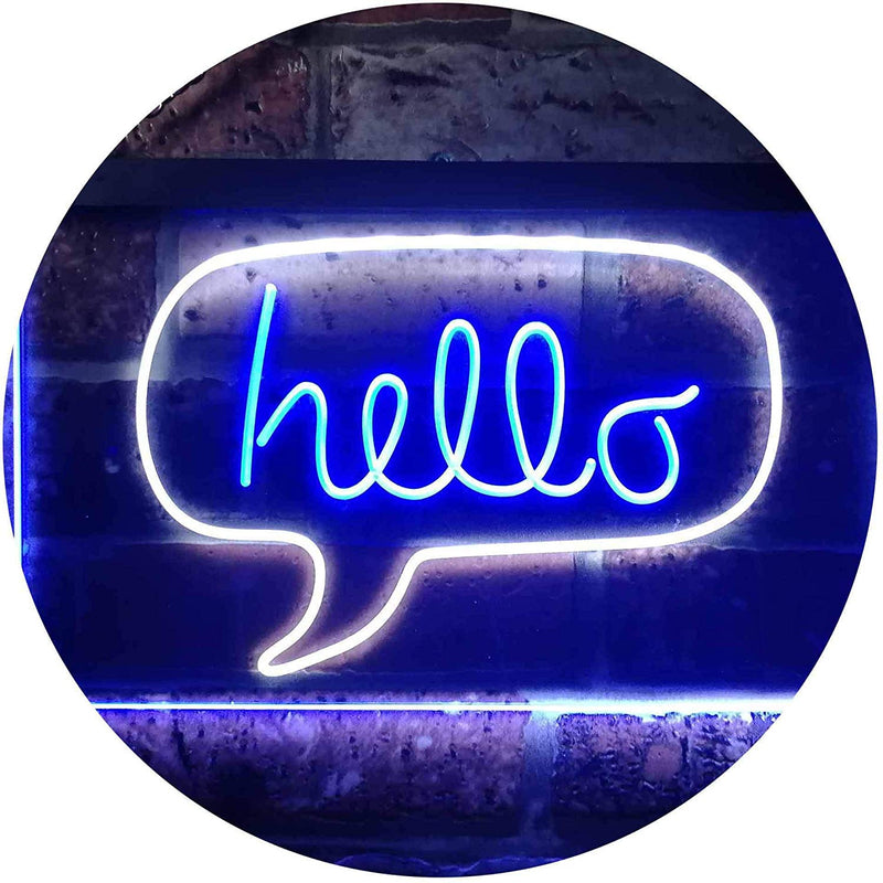 Hello Quote Bubble LED Light Sign - LED Gift Works