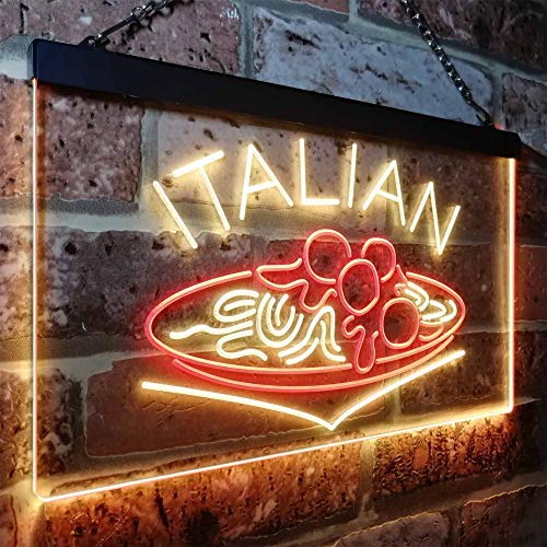 Spaghetti Meatballs Restaurant Italian Food LED Light Sign - Way Up Gifts