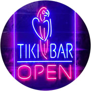 Parrot Tiki Bar Open LED Light Sign - LED Gift Works