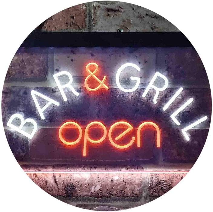 Bar & Grill Restaurant Open LED Light Sign - Way Up Gifts
