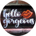 Lips Hello Gorgeous LED Light Sign - Way Up Gifts