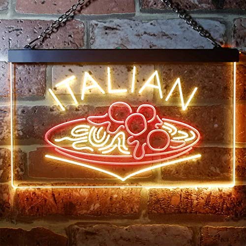 Spaghetti Meatballs Restaurant Italian Food LED Light Sign - Way Up Gifts