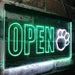 Open Paw Print Dog Grooming LED Light Sign - Way Up Gifts