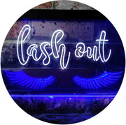 Eyelashes Lash Out Girl Room Beauty Decor LED Light Sign - LED Gift Works