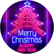 Merry Christmas Happy New Year LED Light Sign - LED Gift Works