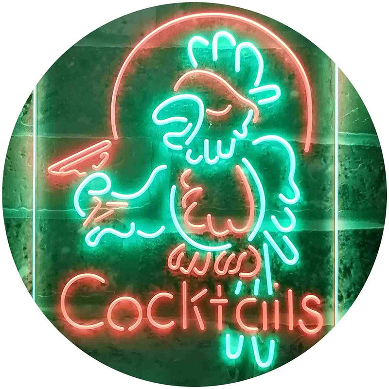 Cocktails Parrot LED Light Sign - LED Gift Works