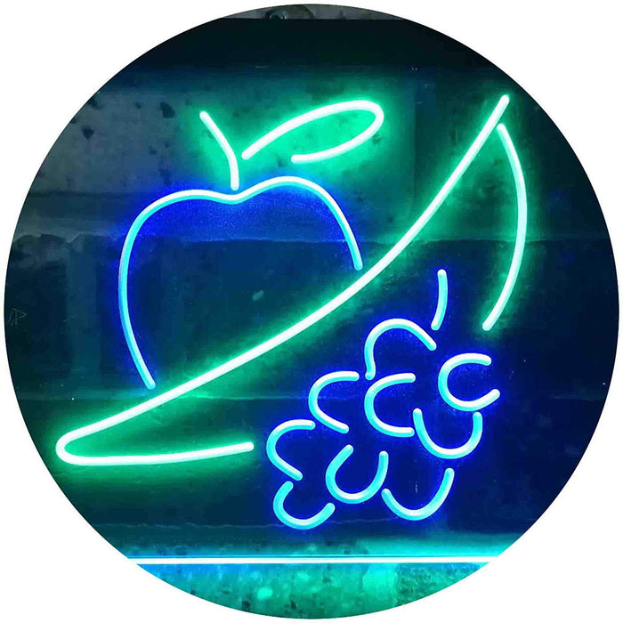 Apple Grapes Banana Grocery Fruit LED Light Sign - Way Up Gifts