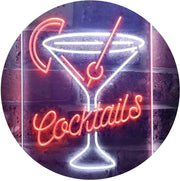 Cocktails Glass Bar Display LED Light Sign - LED Gift Works
