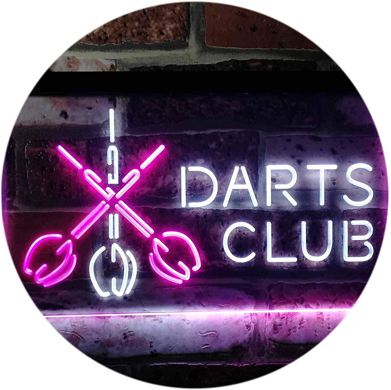 Darts Club LED Light Sign - LED Gift Works