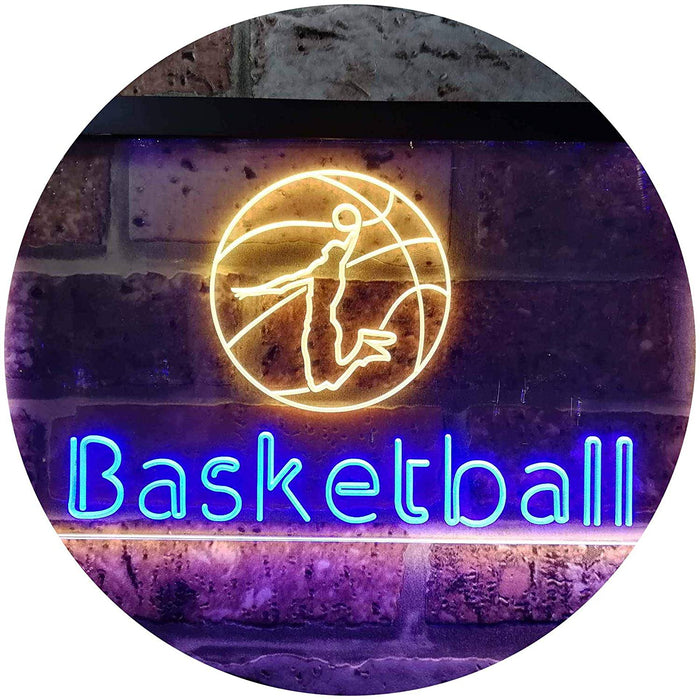 Sports Man Cave Basketball LED Light Sign - Way Up Gifts