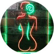 Lady Back Sexy Woman Man Cave LED Light Sign - LED Gift Works