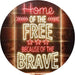 USA Home of The Free Because of The Brave LED Light Sign - Way Up Gifts