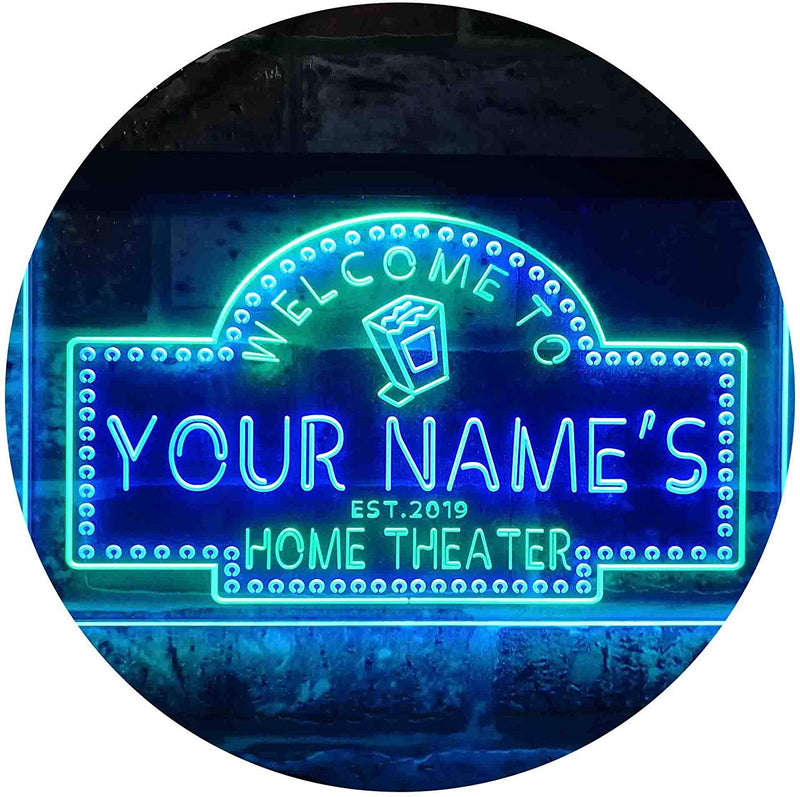 Personalized Movie Room Home Theater LED Light Sign - LED Gift Works