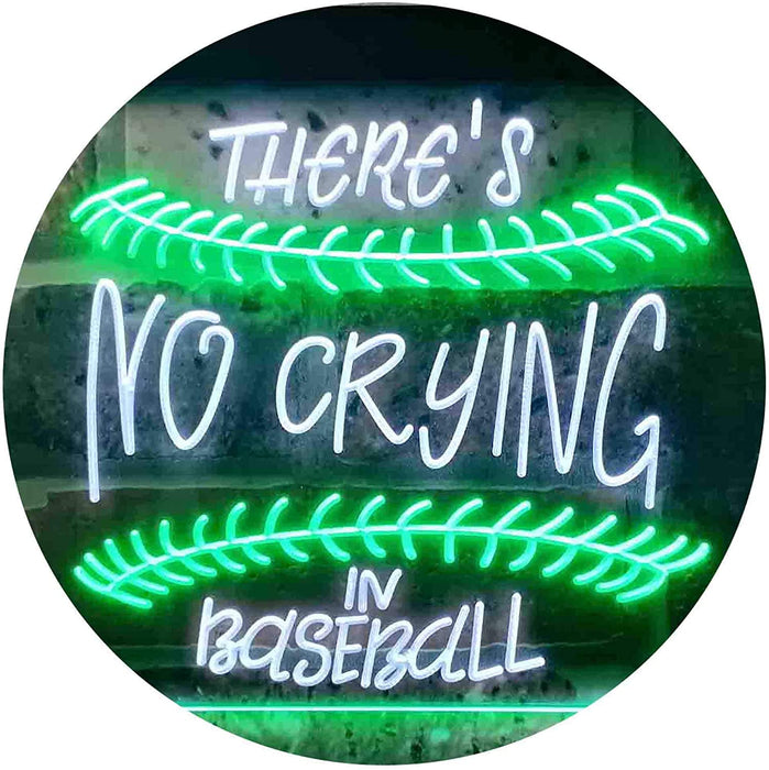 There is No Crying in Baseball Quote LED Light Sign - Way Up Gifts