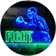 Fitness Gym Boxer Fight Boxing Man Cave LED Light Sign - LED Gift Works