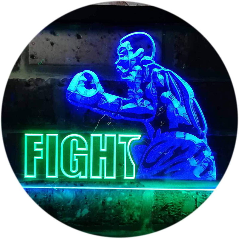 Fitness Gym Boxer Fight Boxing Man Cave LED Light Sign - LED Gift Works