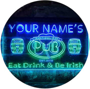 Personalized Traditional Irish Pub LED Light Sign - LED Gift Works
