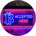 Bitcoin Accepted Here LED Light Sign - Way Up Gifts