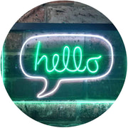 Hello Quote Bubble LED Light Sign - LED Gift Works