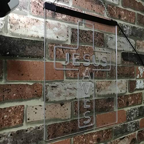 Jesus Saves LED Light Sign - Way Up Gifts