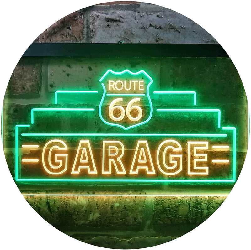 Route 66 Garage LED Light Sign - LED Gift Works