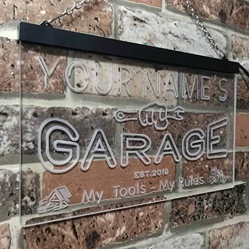 Personalized Home Garage Tools Handyman LED Light Sign - LED Gift Works