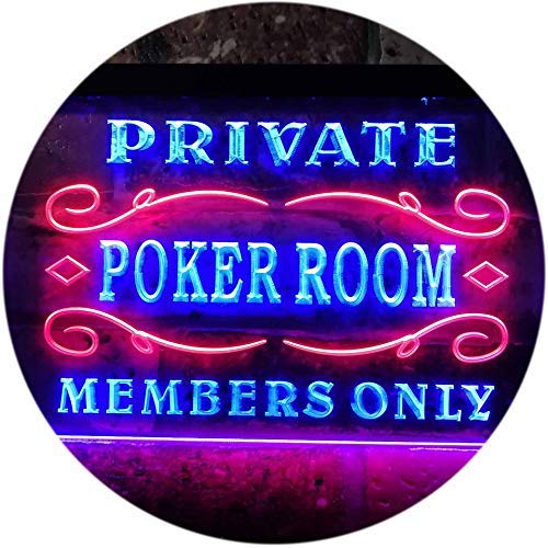 Private Poker Room Members Only LED Light Sign - LED Gift Works