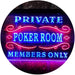Private Poker Room Members Only LED Light Sign - Way Up Gifts