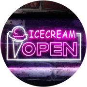 Open Ice Cream LED Light Sign - LED Gift Works